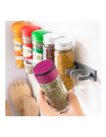 Organizador de especias adhesivo y divisible jarlock v0103336 innovagoods