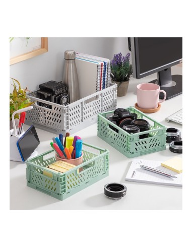 Set de 3 cajas organizadoras plegables y...