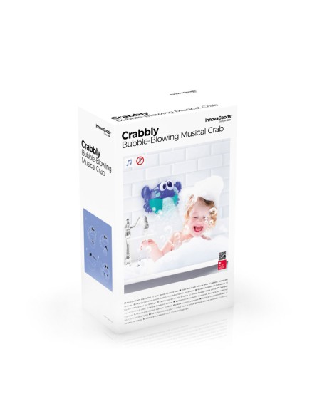 Cangrejo musical con pompas de jabón para baño crabbly v0101212 innovagoods