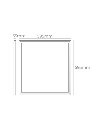 Panel led 40 w 4000 k 4300 lm luz dia 59,5 x...