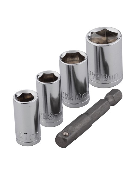 Juego de llaves de vaso, 5 p. an. 7/8/10/13 2413000 wolfcraft