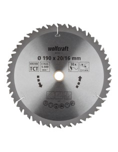 Disco de sierra circular ct, 30 dientes ø190mm 6735000 wolfcraft