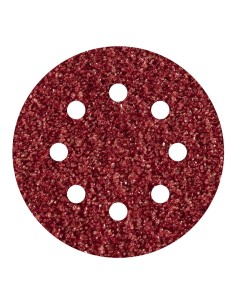 Pack 5 hojas de lijar adhesivas, corindón grano 60 perforadas ø125mm 2250000 wolfcraft