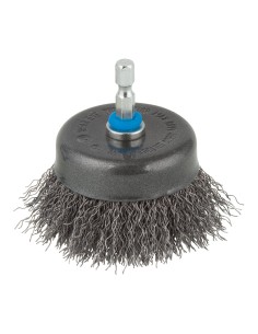 Cepillo de copa de alambre de acero, vástago hexagonal, ø75mm 2108000 wolfcraft