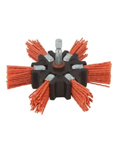 Cepillo de abanico de alambre de nylon vást. hexagonal ø100x20mm 1512000 wolfcraft