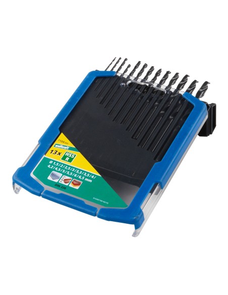 Juego de brocas para metal hss fl, 13 piezas, ø1,5-6,5 7104000 wolfcraft