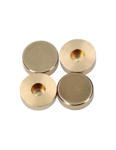 Pack 4 und embellecedor latón roscado liso 12 mm pulido