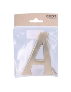 Letra a latón pulido 10cm fijación invisible edm 2