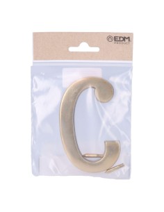 Letra c latón pulido 10cm fijación invisible edm 2