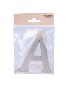 Letra a niquel mate 10cm fijación invisible edm 2