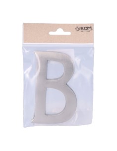 Letra b niquel mate 10cm fijación invisible edm 2