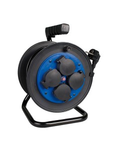 Enrollacables 50 m 3 g 1,50 mm² 4 tomas bipolares con t/tl con tapas ip54