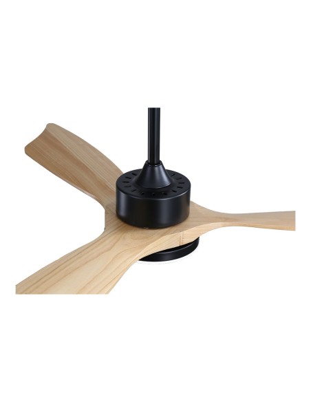 Ventilador de techo modelo báltico con 3 aspas de madera ø132cm luz led 3000/4000/6000k, 3cct, potencia: 20 w, color negro