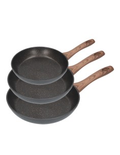 Set 3 sartenes antiadherentes "serie eneas" ø20 / ø24 / ø28 cm