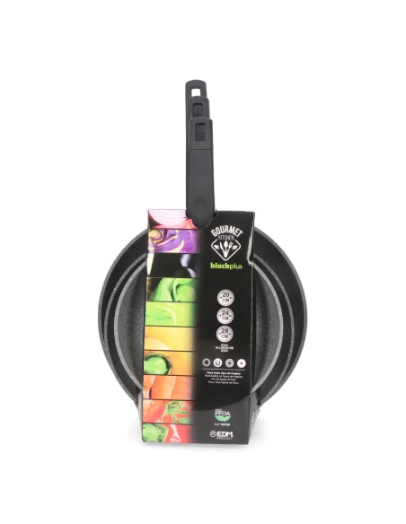 Set 3 sartenes antiadherentes "professional line" ø20 / ø24 / ø28 cm