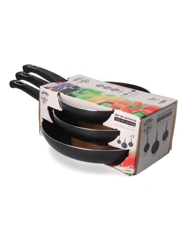 Set 3 sartenes antiadherentes "basic line" ø20...