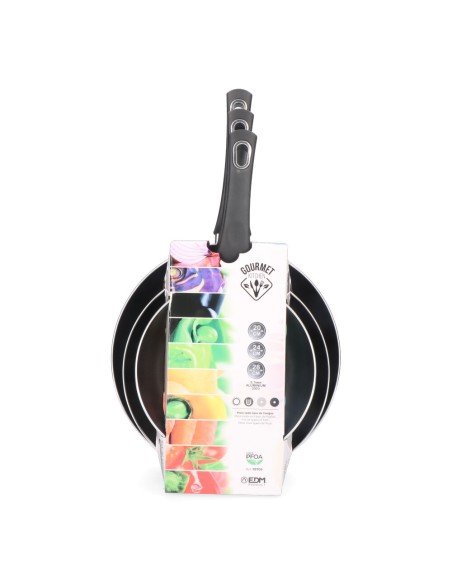 Set 3 sartenes antiadherentes "basic line" ø20 / ø24 / ø28 cm