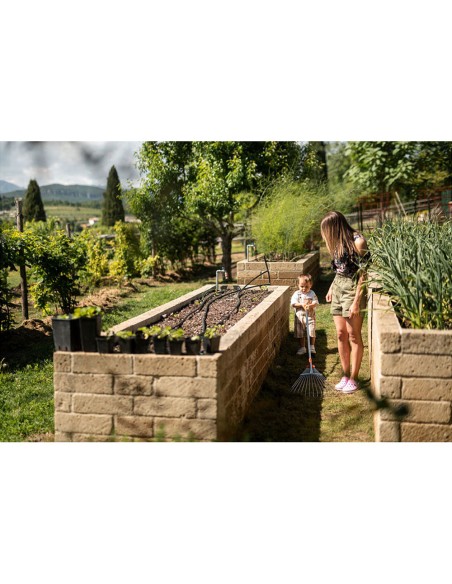 Rastrillo para follaje regulable, con mango telescópico, 1,28 -1,6 m