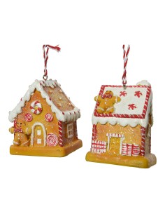 Casa poliresina gingerbread diseños surtidos 6,5x5x7cm