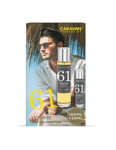 Estuche eau de parfum caravan nº 61, 150 + 30 ml señor