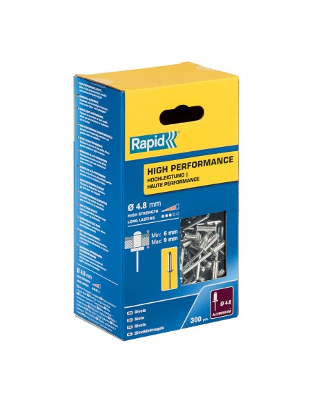 Caja 300 remaches ø4.8x12mm - alto rendimiento 5001436 rapid