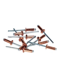 Blister 50 remaches ø4.8x12mm. alu+broca cobreado 5001467 rapid 2