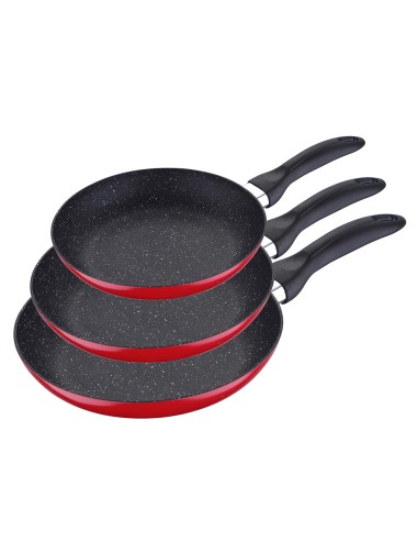 Set 3 sartenes aluminio prensado ø16 / ø20 / ø24 cm