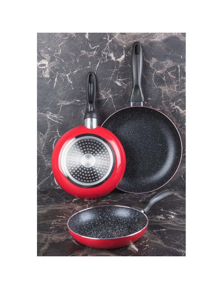 Set 3 sartenes aluminio prensado ø16 / ø20 / ø24 cm