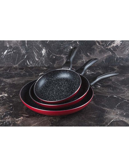 Set 3 sartenes aluminio prensado ø16 / ø20 / ø24 cm