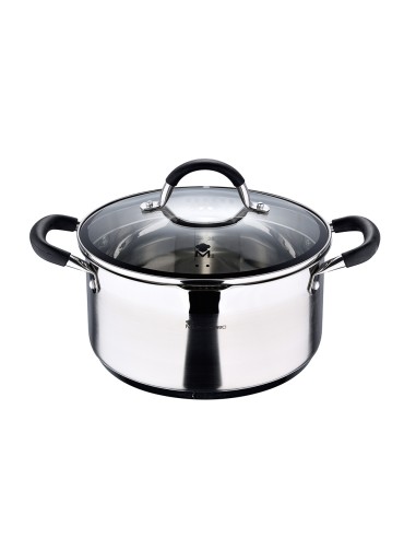 Olla 5 l de acero inoxidable con tapa foodies ø24 x 12 cm