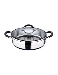 Tartera 3,8 l de acero inoxidable con tapa foodies ø28 x 7,5 cm