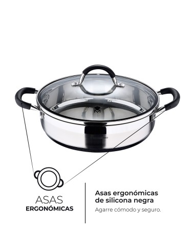 Tartera 3,8 l de acero inoxidable con tapa...