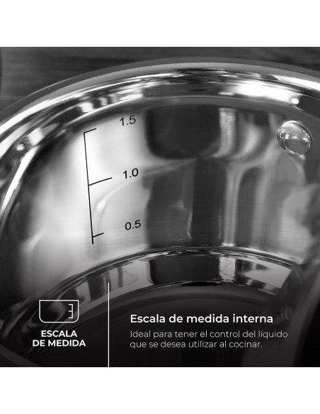 Tartera 3,8 l de acero inoxidable con tapa foodies ø28 x 7,5 cm