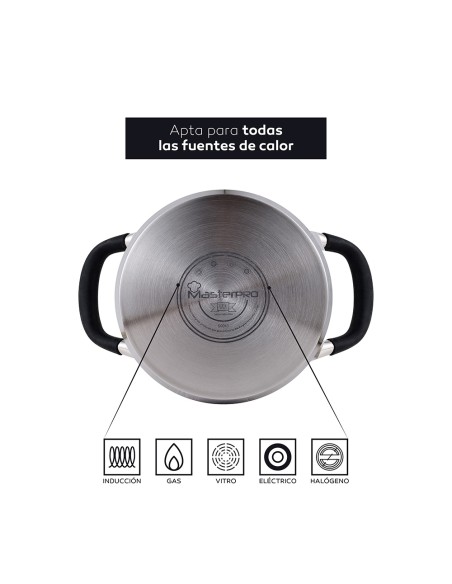 Olla 1,8 l de acero inoxidable con tapa foodies ø16 x 10 cm