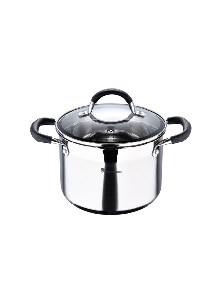 Olla 4 l de acero inoxidable con tapa foodies ø20 x 14 cm