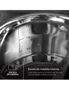 Olla 9,5 l de acero inoxidable con tapa foodies ø28 x 16,5 cm 2