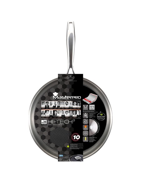 Sarten de acero inoxidable hi-tech 3 ø28 cm
