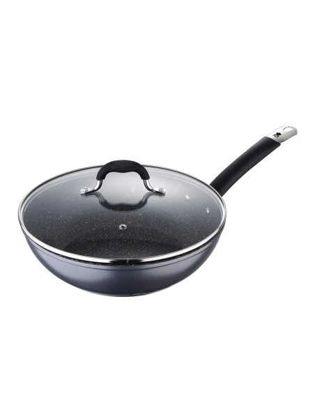 Wok con tapa aluminio forjado home edition ø28 x 8 cm