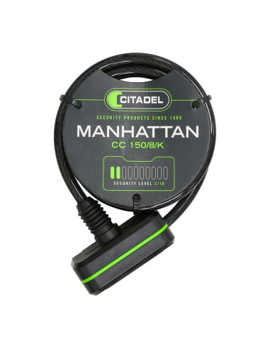 Cable espiral citadel negro 150cm cc 150/8/k cidatel