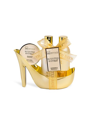 Cesta baño zapato dorado g180+body 180ml+ cr manos 50ml