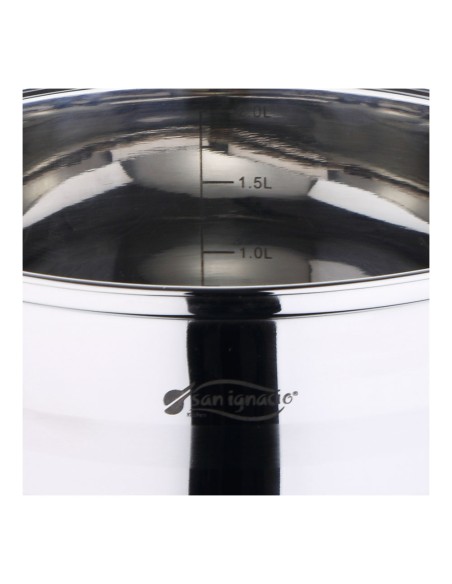 Bateria 5 piezas de acero inoxidable ind toledo: cazo ø16 cm / cacerola con tapa ø18 cm / cacerola con tapa ø20 cm