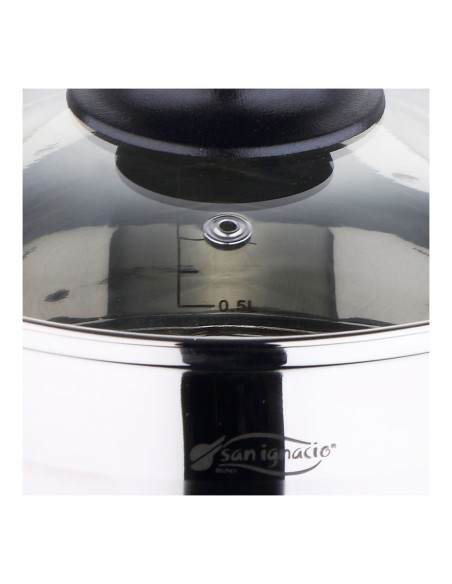 Bateria 5 piezas de acero inoxidable ind toledo: cazo ø16 cm / cacerola con tapa ø18 cm / cacerola con tapa ø20 cm