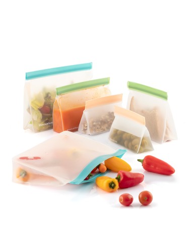 Bolsas reutilizables herméticas zags 6 piezas