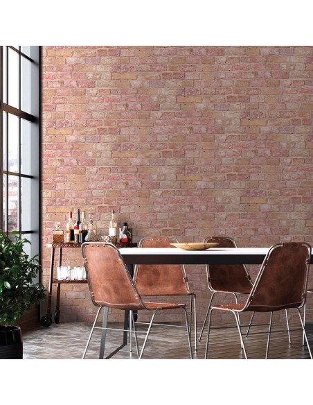 Rollo papel pintado alta calidad ladrillo rojo 0,53x10m 2603-6 ich