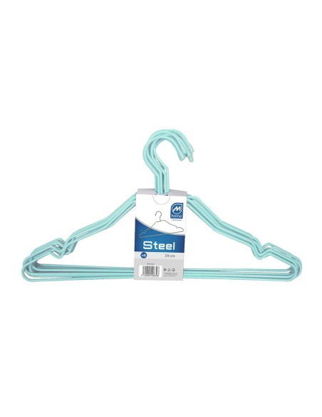 Perchas alambre colores surtidos azul-marrón 39 cm, 10 uds