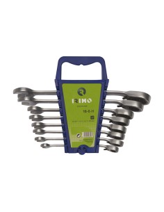 Juego 8 llaves combinadas carraca/fija 8-19mm 18-8-h 2