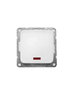 Interruptor empotrar luminoso "serie term" blanco 70x35x70mm (bolsa blister)