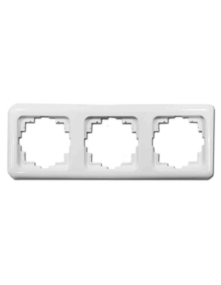 Marco 3 elementos empotrar "serie term" blanco 80x220mm (bolsa blister)