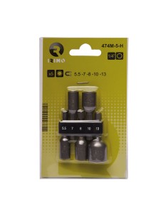 Juego 5 puntas stecker magnéticas 5,5-13mm 474m-5-h 2
