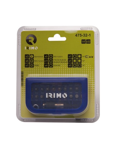 Juego puntas 1/4" con portapuntas magnético, 32...